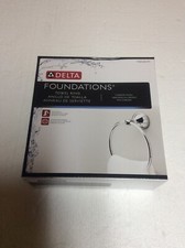 Delta Foundations Chrome Finish Towel Ring FNDS46-PC Brand New