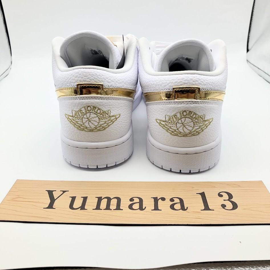 Nike WMNS Air Jordan 1 Low SE White Metallic Gold CZ4776-100 Nike WMNS Air Jordan 1 Low SE White Metallic Gold CZ4776-100