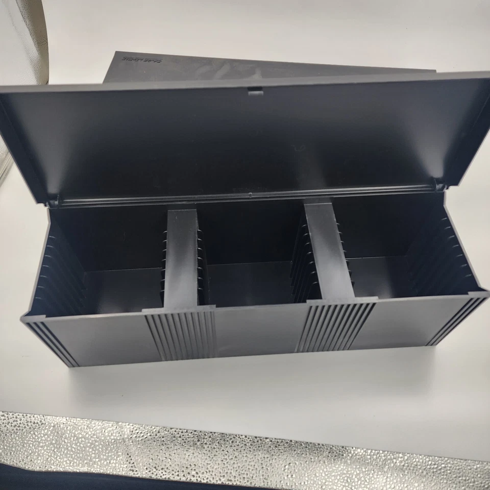 Vintage Case Logic 30 CD Storage Box Organizer Wall Mount Shelf Black Plastic - Image 3 of 4