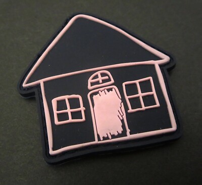 HOUSE PARTY DISTRO LIL HOUSE PVC PATCH NAVY & PINK HPD NOT SUPERIOR DEFENSE