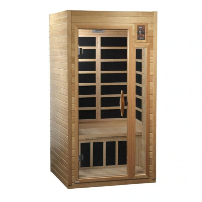 2-Person Low Emf Infrared Sauna Canadian Hemlock in Natural Finish