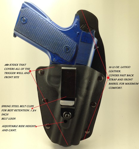 FITS CZ-09 CZ-2075 RAMI CZ-75 IWB KYDEX HOLSTERS HYBRID 1 DAY TURNAROUND - Picture 9 of 14