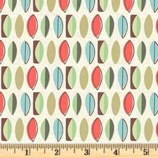 Michael Miller Fabrics~ Coffee Geo~Cream~BTY, CX11054 Quilters Quality Ovals