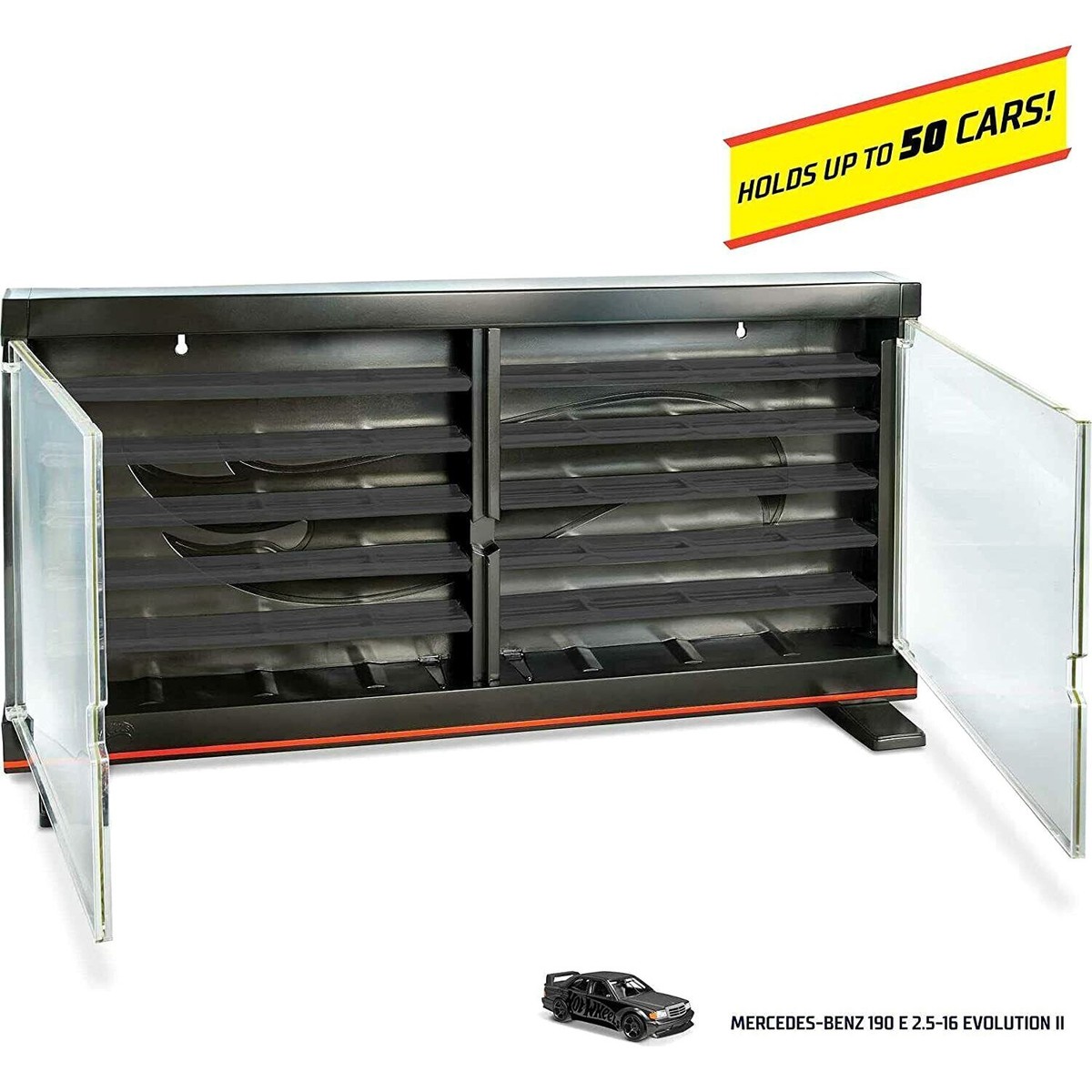 50th Anniversary Hot Wheels Display Case Mercedes Benz 190E Hold