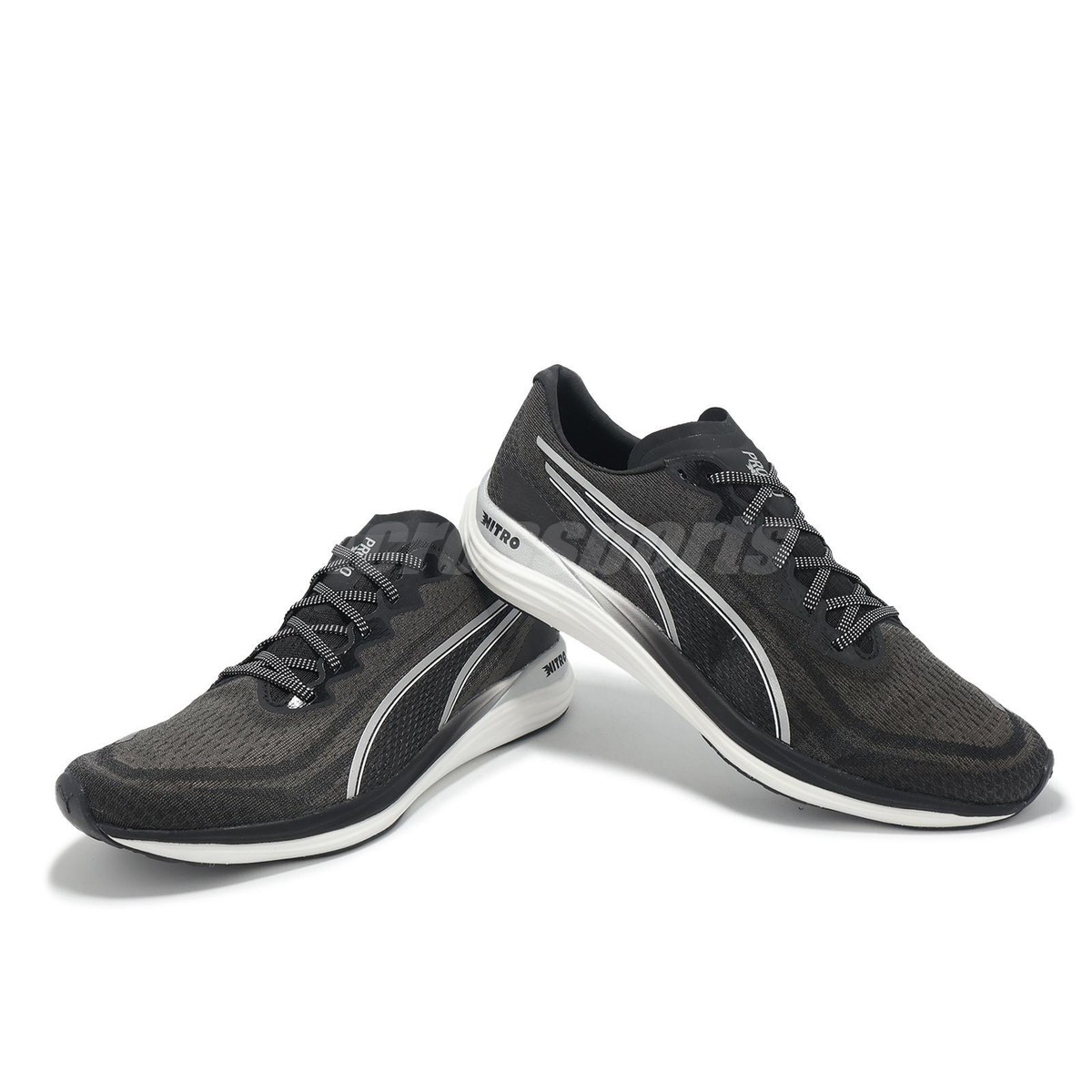 Puma Propio Nitro Black White Women Road Running Jogging