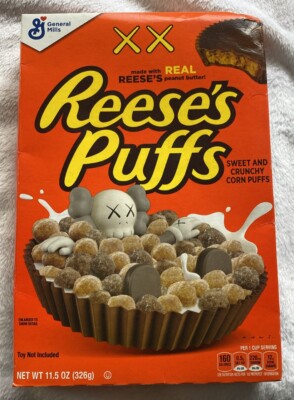 Reese s Puffs X KAWS Cereal Unopened Box Brand New Collectible 
