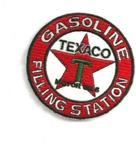 NEW 3 INCH TEXACO GASOLINE FILLING STATION IRON ON PATCH FREE SHIP