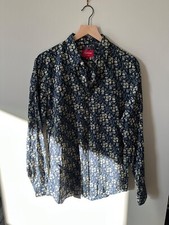 Supreme x Liberty Art Fabrics L/S Button Down Shirt Navy Floral Men's Size Large