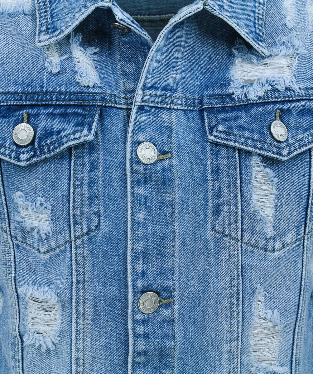 Giubbotto di top jeans smanicato