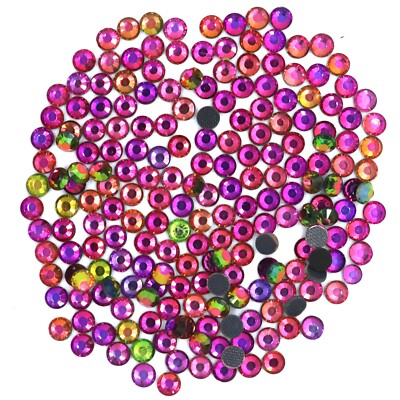 REGENBOGEN - TSS Großhandel Hotfix Aufbügeln Strass flache Rückseite Premium Qualität