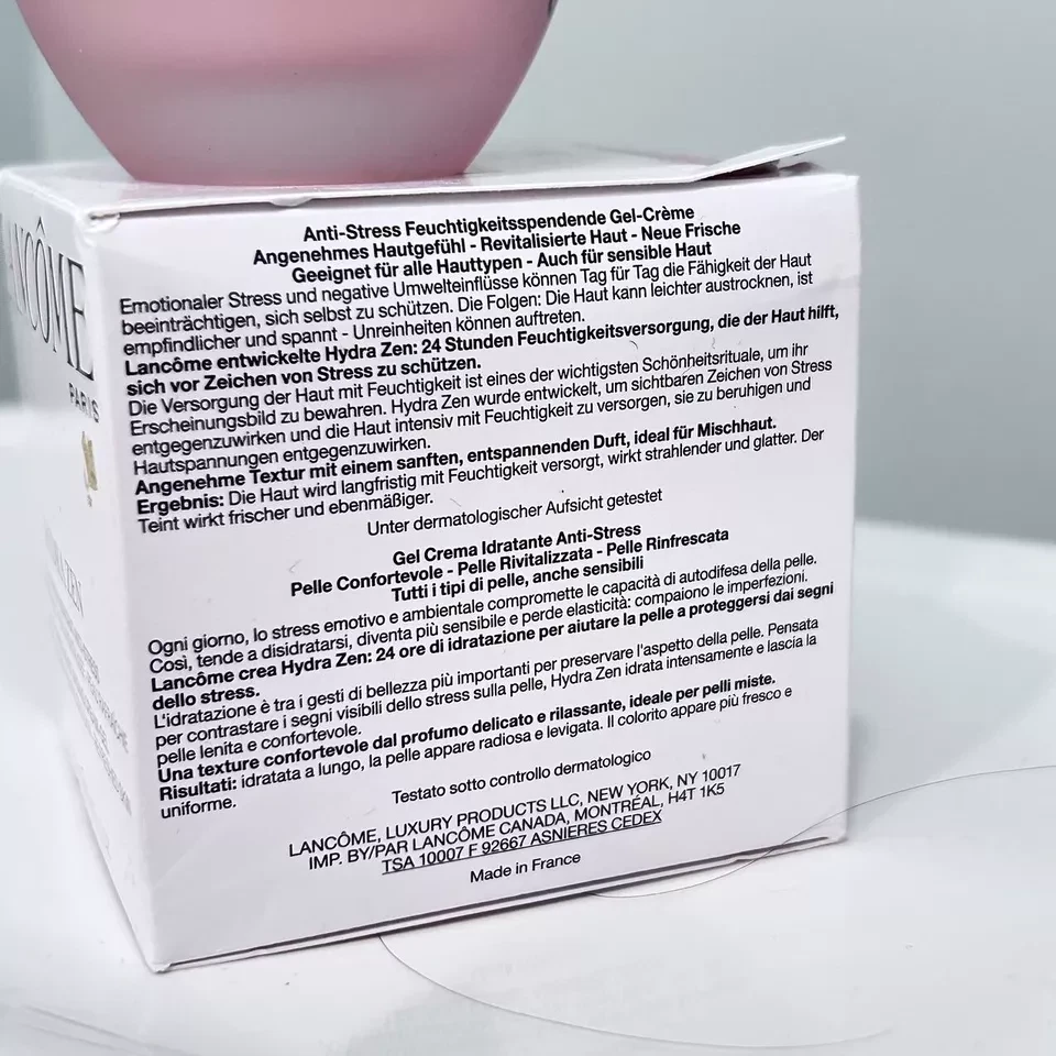 Novo Creme Gel Hidratante Feminino Antiestresse Lancome Hydra Zen ~Tamanho Completo 1,7 oz - Imagem 3 de 4
