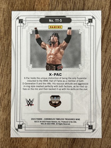 2023 Timeless Treasures WWE No. TT-5 X-PAC Numbered 88 of 99 - Picture 3 of 3