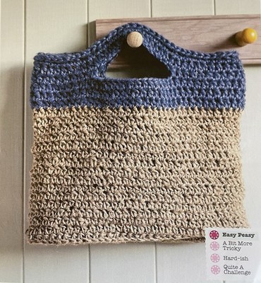 Süße in Jute gepflegte Shopper Einkaufstasche Häkelanleitung super einfach zu machen