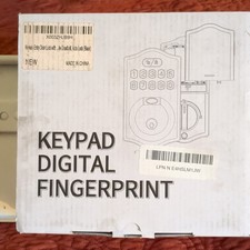 Fingerprint Biometric Keypad Smart Door Lock Black 100 Users 4 AAA Voice Alarm