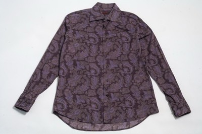 Etro Mens Paisley Stretch Shirt Size 41