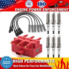 Ignition Coil Pack & Spark plugs & Wire Set For 2001-2003 Chrysler Voyager 3.3L