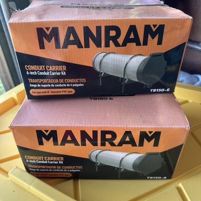 2 NEW PVC Conduit Carrier Kit 6 Inch Diameter, Mounting Hardware MANRAM T8510-6