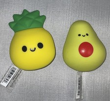 Lot Jibbitz FRIENDLY AVOCADO PINEAPPLE Crocs Large Shoe Charm Food/Fruit Set
