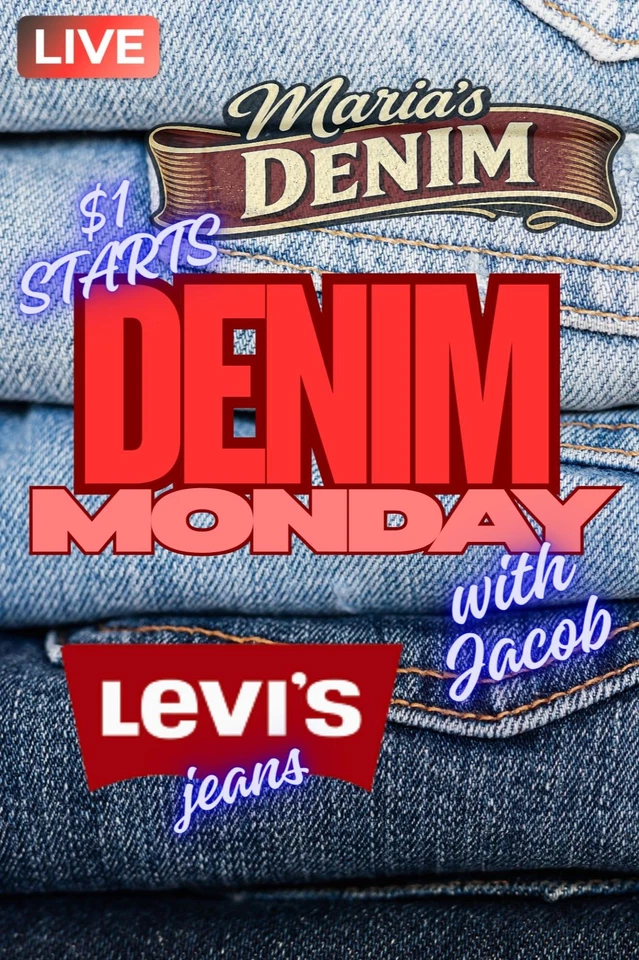 $1 STARTS - DENIM MONDAY DEALS - Levi's Jeans with Jacob