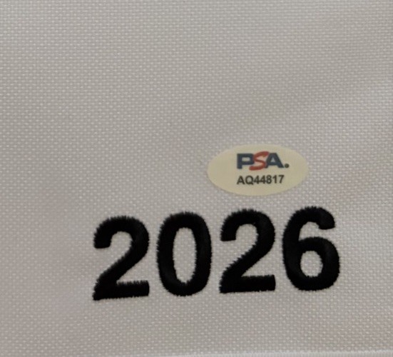 Scottie Scheffler Signed Autographed 2026 Travelers Championship Flag PSA/DNA view 2