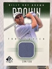 Billy Ray Brown SP Authentic Golf 2001 Tour Swatch Tournament Worn Shirt