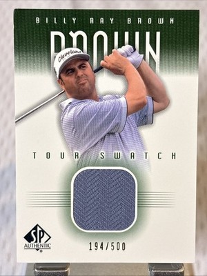 Billy Ray Brown SP Authentic Golf 2001 Tour Swatch Tournament Worn Shirt