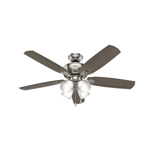 Hunter 52" Amberlin Ceiling Fan w/ 4 LED Lights & Pull Chain Casual Transitional - Picture 1 of 4