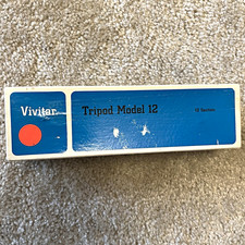 Vivitar Model 12 Tripod 65-4009 Pan/Tilt Head Foldable Metal Rubber Foot