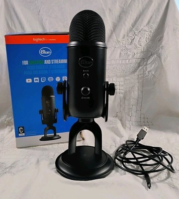Logitech Blue Yeti USB Premium Multi-Pattern Microphone for Recording Used