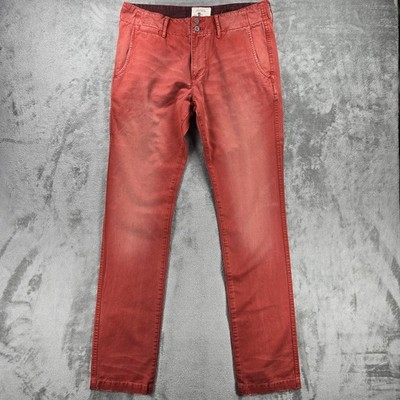 PRPS Savoy Men s Chino Pants Red Cousteau s Hat Style E63P12K Size 32 Cotton EUC