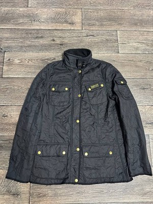 barbour international polarquilt quilted jacket women black uk12