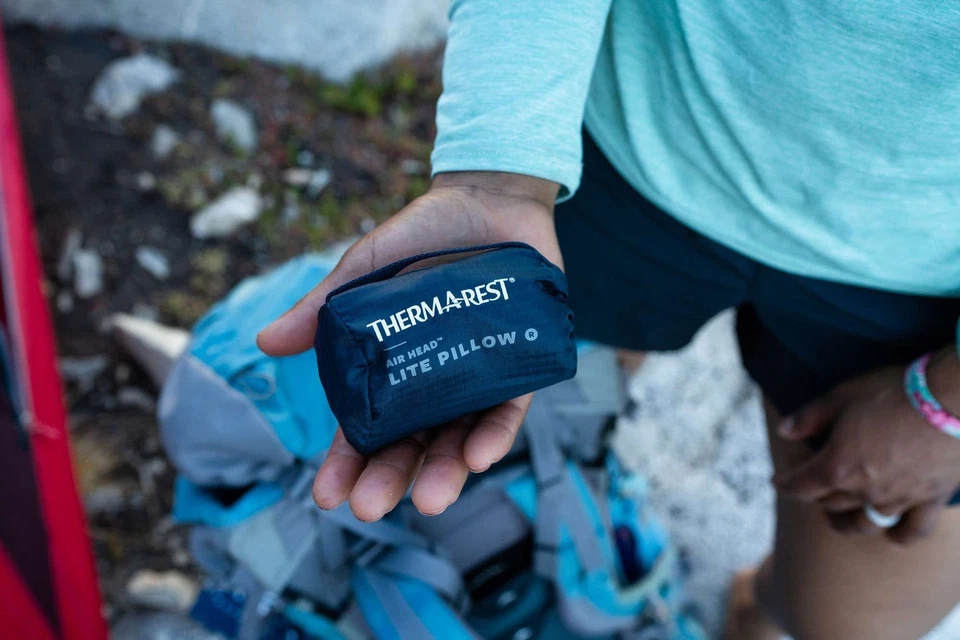 Almohada de camping ThermaRest Air Head Lite - Regular Deep Pacific Foto 3 de 4