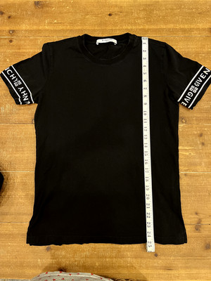 Givenchy Black Tshirt Logo Trim Size M