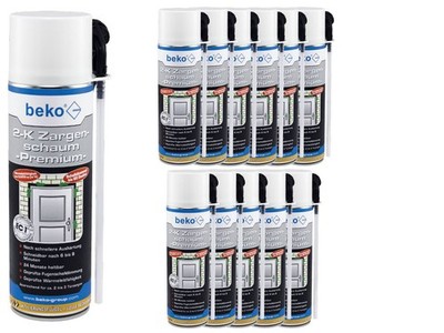 12x beko 2-K Zargenschaum - Premium - 400 ml 280 400 Montageschaum