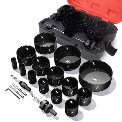 HAUTMEC 21 Piece Bi Metal Hole Saw Kit 3/4 to 4-3/4 Inch