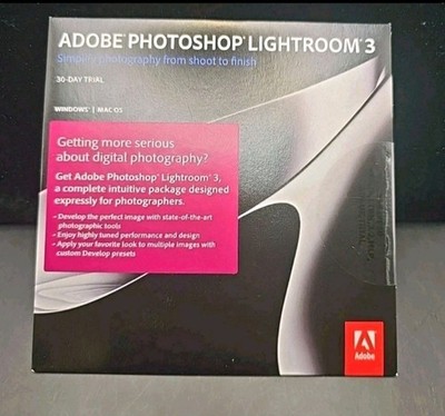 Adobe Photoshop Lightroom 3 30 Day Trial NEW SEALED 