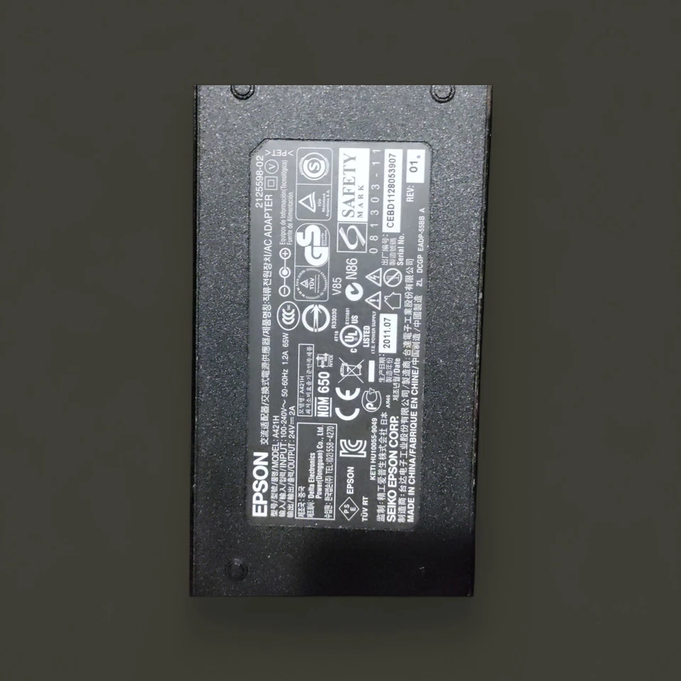 Adaptador de corriente original Epson A421H 24V 2A Epson Workforce Escáner Fuente de CA Foto 2 de 4