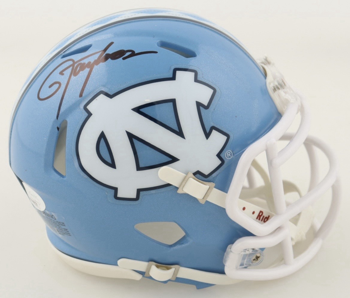 Lawrence Taylor Autographed Signed North Carolina Tar Heels Speed Mini Helmet (JSA) 