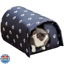 YOMEESOUL Outdoor Feral Cat House Winter,Weatherproof Waterproof