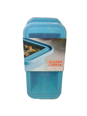 2-Pack Souper Cubes - Freezing Tray (Soups, Sauces, Etc Two 2 Cup Servings/tray