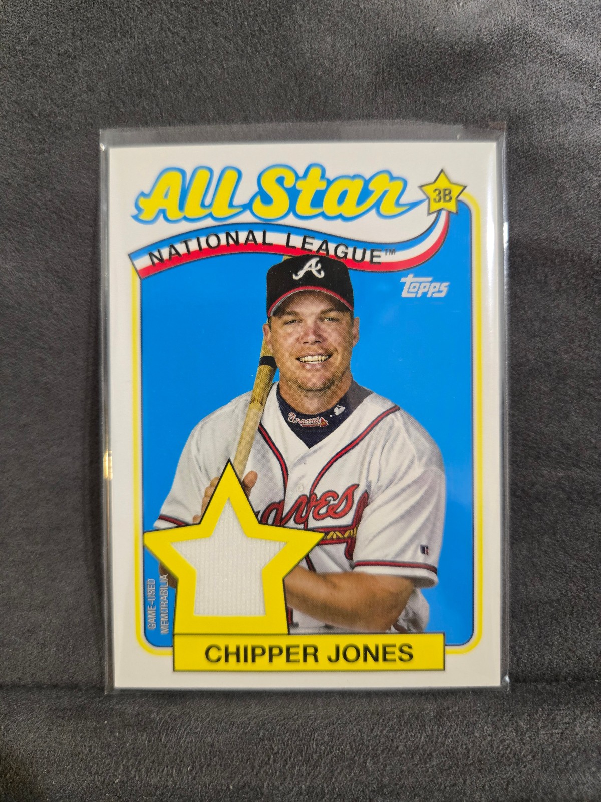 TOPPS Chipper Jones All Star 1989 All-Star Relic Card