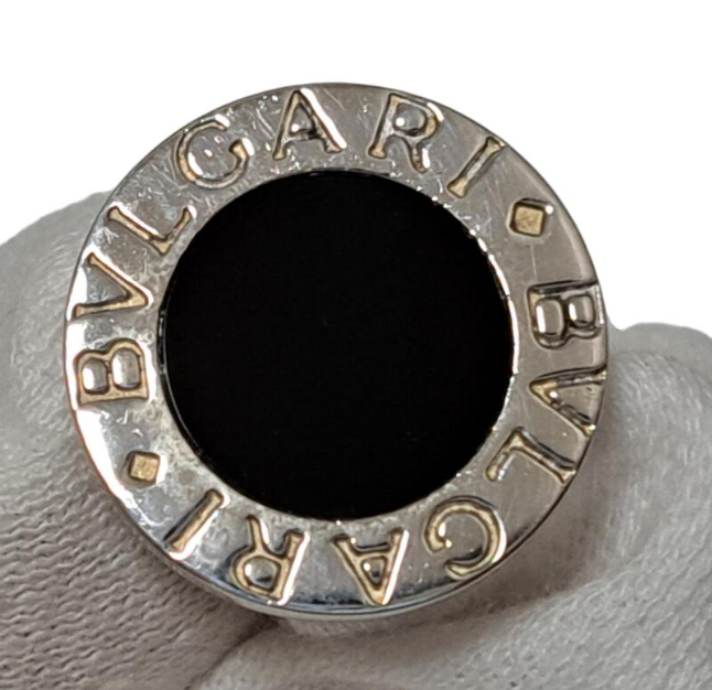 Bvlgari Cufflinks Silver x Black/ SV925 x Onyx EX condition Bvlgari Cufflinks Silver x Black/ SV925 x Onyx EX condition