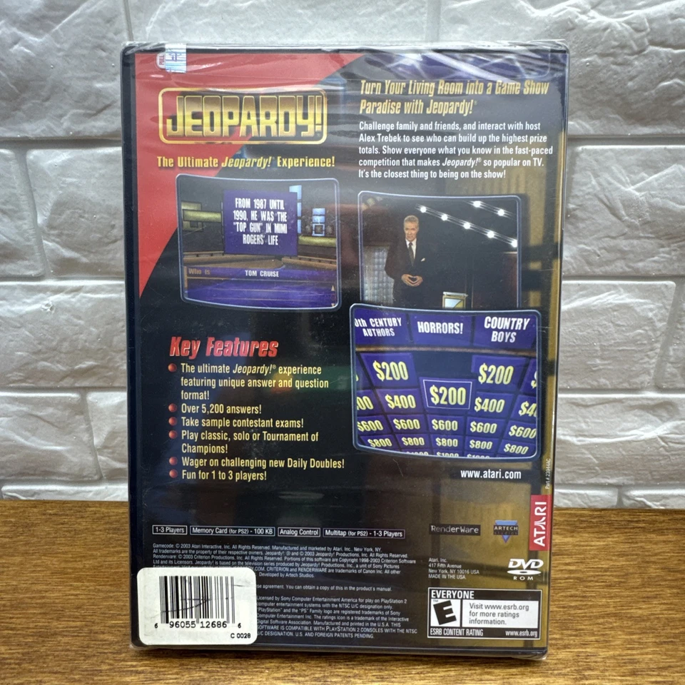 Jeopardy (Sony PlayStation 2, 2003) Brand New Factory Sealed Alex Trebek - Image 2 of 4