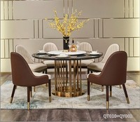 Esszimmer Runde Tische Essgruppe Set Stuhl Gruppe Tisch 6 Design StüHle 7Tlg Neu