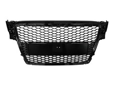 Kühlergrill Waben Gitter Für Audi A4 S4 B8 8K 07-12 Vorfacelift / SCHWARZ GLANZ
