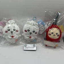 Chiikawa Whip Birthday Plush key-chain Mascot set of 3 Hachiware Rabbit Usagi JP