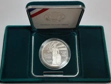 1996-S US Mint National Community Service Proof Silver Dollar in OGP w/COA