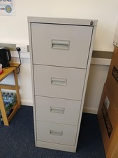 4 Drawer Metal Filing Cabinet in Grey (Lockable)