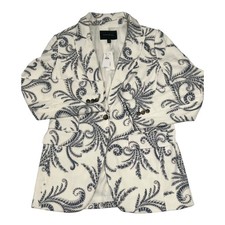 NWT Banana Republic Blazer Women's 4 Blue Floral Print Career Business Jacket