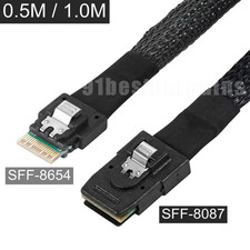 MINI SAS SFF-8087 to SLIM SAS SFF-8654 4I High-Speed Server Connection Cable
